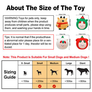 Pet Sound <strong>Toy</strong> Cartoon Design <strong>Latex</strong> <strong>Squeaky</strong> Chew <strong>Toy</strong> Soft <strong>Dog</strong> <strong>Toy</strong> for Small and Medium Breed Pets Christmas Gift - Product Image 5