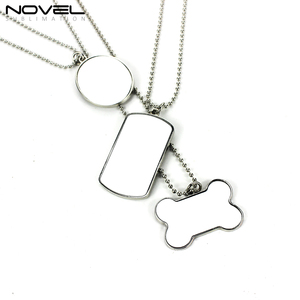 फैक्टरी मूल्य उच्च बनाने की क्रिया धातु अंडाकार आयत हड्डी के आकार का रिक्त पालतू पशु आईडी टैग के साथ DIY कस्टम मुद्रण कुत्ते का नाम टैग के लिए श्रृंखला - Product Image 1