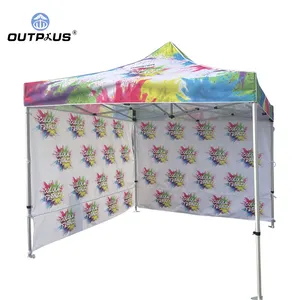 Tenda iklan luar ruangan kustom 3X 3m aluminium luar ruangan pameran dagang tahan air tenda Oxford