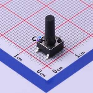 UK-B0228-G13-SP25 Tactile Switch SMD-4P,6x6mm Switch Single Pole Single Throw Round Button 2.5N Vertical Mount - Product Image 1