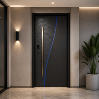 Portail de Sécurité Moderne en Alliage d'Aluminium de Luxe pour Villa, Jardin, Allée d'Entrée, Porte Coulissante ou Battante Extérieure Anti-Vol avec Grille