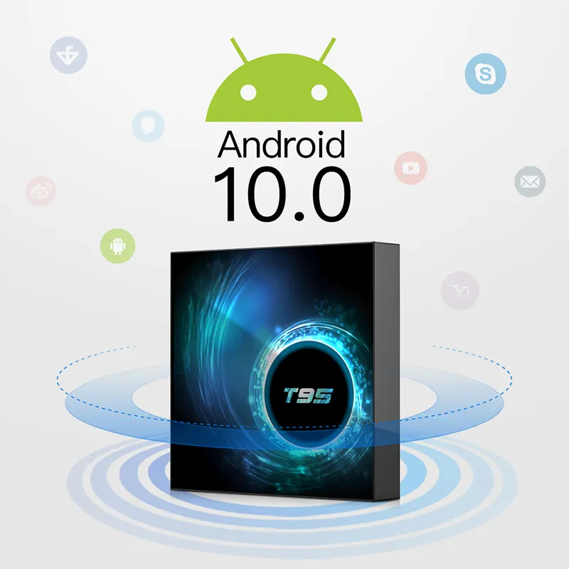 Süper Android 10 11 Allwinner H6 H616 Mini artı Max 8K 4GB 32GB 2GB 16GB akıllı 4K 10.0 T95 Android TV kutusu