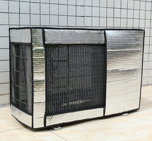 Cubierta de <span class=keywords><strong>aire</strong></span> <span class=keywords><strong>acondicionado</strong></span> cuadrada completa impermeable desmontable para unidad <span class=keywords><strong>exterior</strong></span> para escuelas piezas de sistemas HVAC película de <span class=keywords><strong>aluminio</strong></span> protector solar - Product Image 1