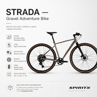 SpiritX Aluminium-Legierung Gravel-Rennrad 700C Steckachse 10-Gang Hydraulische Scheibenbremse Flachlenker Halb-integrierte Kabelführung Günstig