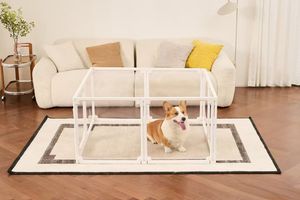 Corralito para Mascotas Moderno, Seguro, Plegable y Transparente de Plástico con Diseño de Animales para Uso en Interiores para Mascotas Pequeñas - Product Image 5