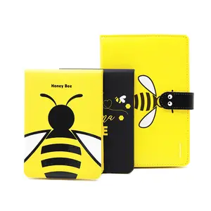 Attractive Honey Bee Range Cute Easy to Carry Small Size Notebook with Pen Loop for Kids