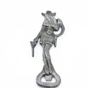 Novel design metal art antique cast iron gun beer bottle openers