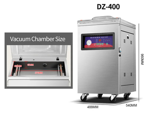 เครื่องบรรจุภัณฑ์สูญญากาศอัตโนมัติ DZ-400/2H สำหรับมะกอกและอะโวคาโด ขนาดเล็ก 220V 50HZ บรรจุภัณฑ์แบบฟิล์ม ถุงกระดาษ และฟอยล์ สำหรับสารเคมี - Product Image 3