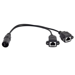 RJ45 Jack fêmea para XLR 3Pin macho <span class=keywords><strong>plug</strong></span> adaptador rede cabo fio - Product Image 1