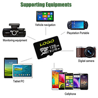 Precio al por Mayor, Tarjeta Micro TF de Plástico Neutral de 2GB-128GB, Negra, Velocidad U3, Logotipo Personalizado, Almacenamiento para Tablet PC