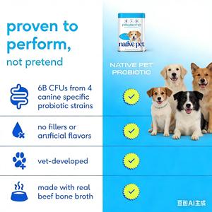 Integratore Probiotico Universale Transfrontaliero in Polvere per Cani e <span class=keywords><strong>Gatti</strong></span> - Salute Gastrointestinale, Sollievo da Diarrea, Barattolo Personalizzabile con Logo - Product Image 2