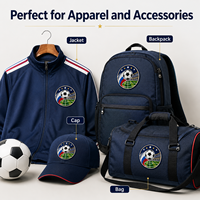 Écussons brodés personnalisés ronds pour le football, vente en gros, badges de club de football OEM pour vêtements de match, vestes et sacs