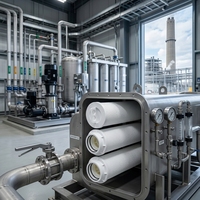 Cartouche filtrante plissée à haut débit 5000 LPH, élément filtrant à eau PP anti-salissure pour le traitement de l'eau des centrales thermiques