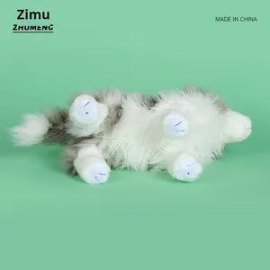 Cadeau de compagnie transfrontalier pour enfants, jouet en peluche pour anniversaire, chien <span class=keywords><strong>berger</strong></span> australien gris et blanc, coton PP pour les enfants de 4 à 6 ans - Product Image 4