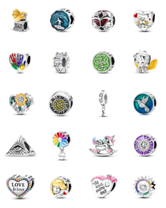 Colgantes y Dijes <span class=keywords><strong>de</strong></span> Plata Chapados en Oro con Zirconia en Forma <span class=keywords><strong>de</strong></span> Corazón y Piedras Talladas en Rosa, Joyería Unisex para Uso Diario - Product Image 2