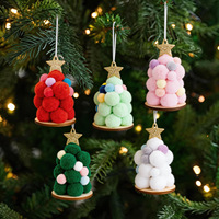 Meilleures ventes : Boules de Noël en peluche style européen-américain, douces, pastel, macaron, écologiques et durables