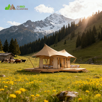 Tente extensible de luxe JUMEI, résistante au feu, à la moisissure, imperméable et haut de gamme pour le glamping