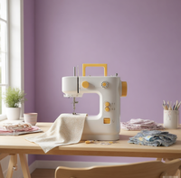 UFR-308 Nouvelle machine à coudre domestique compacte à point noué, facile à utiliser, avec adaptateur de pédale pour la maison et la confection artisanale