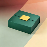 Scatola Regalo Magnetica Verde di Lusso con Inserto in Schiuma, Logo Personalizzato, Confezione in Cartone Rigido per Set di Cosmetici e Prodotti per la Cura della Pelle OEM