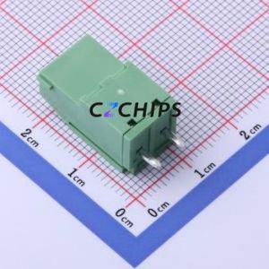 DB129VG-5.08-2P-GN-S Screw Terminal Block Through hole Component (THT),P=5.08mm Connector 1x2P 5.08mm Green Through Hole - Product Image 2