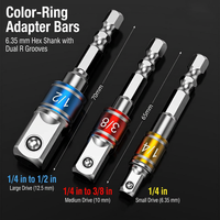 Set Obeng Hex SAE Metrik 37-Piece dengan Adaptor, Gagang Ratchet, dan Kotak Plastik