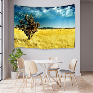 <span class=keywords><strong>Tapisserie</strong></span> murale à motif de paysage routier, montagne enneigée, plage - Product Image 2