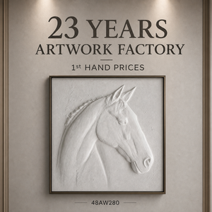 Sculpture murale en bas-relief réaliste en 3D <span class=keywords><strong>de</strong></span> tête <span class=keywords><strong>de</strong></span> <span class=keywords><strong>cheval</strong></span> <span class=keywords><strong>blanc</strong></span>, faite à la main, décoration pour hôtel, restaurant haut <span class=keywords><strong>de</strong></span> gamme, club privé, œuvre d'art personnalisée - Product Image 4