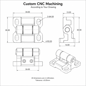Charnière pliante pour bras de drone en acier inoxydable, fabriquée sur mesure par CNC, usinée par électroérosion à fil – Couleur et logo personnalisés - Product Image 4