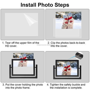 Eco-Friendly Wooden <strong>Shadow</strong> <strong>Box</strong> Wall Photo Frame Set Board Double Sided Picture Frames Standing Desk Photo Frame - Product Image 6