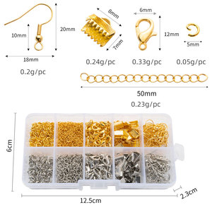 Juego <span class=keywords><strong>de</strong></span> herramientas y accesorios para hacer aretes DIY al por mayor: Alicates para abalorios, bolsa <span class=keywords><strong>de</strong></span> materiales y herramientas para la creación <span class=keywords><strong>de</strong></span> joyas hechas a mano. - Product Image 1