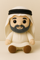 Peluche personnalisée en forme de personnage de dessin animé arabe, peluche de mascotte OEM pour la promotion de la marque et la vente en gros