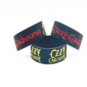 Bracelets promotionnels en silicone imperméables de 1 pouce, style religieux, gaufrés, multicolores, inspirés de <span class=keywords><strong>NIRVANA</strong></span> - Product Image 4