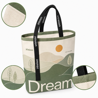 Sac en toile recyclable avec logo personnalisé, sac fourre-tout écologique réutilisable, cadeau d'entreprise, salon professionnel, vente en gros, OEM