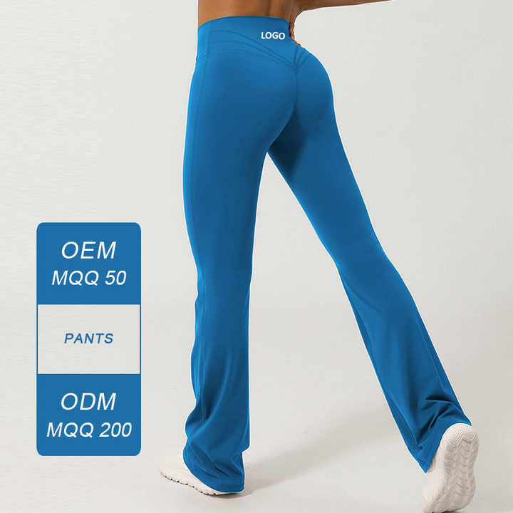 High-waist Lifting Yoga Flared Pants, Nude Sensation Fitness Breathable Sports Leggings