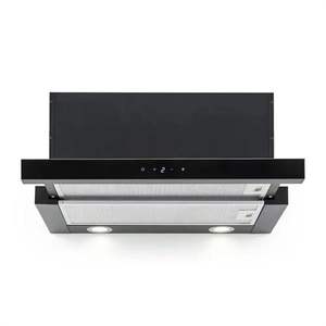 <span class=keywords><strong>Extractor</strong></span> <span class=keywords><strong>de</strong></span> <span class=keywords><strong>cocina</strong></span> con campana extractora telestópica <span class=keywords><strong>de</strong></span> diseño <span class=keywords><strong>de</strong></span> fábrica color negro y acero inoxidable con filtros <span class=keywords><strong>de</strong></span> aluminio Control <span class=keywords><strong>de</strong></span> botones - Product Image 6