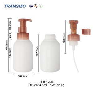 Bouteille vide en plastique personnalisable pour crème visage et shampoing, emballage de soins de la peau avec pompe, vente en gros de flacons vides en plastique pour lotion - Product Image 2