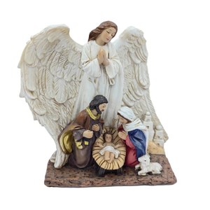 Resina colorata <span class=keywords><strong>ala</strong></span> d'angelo figure casa combinazione ornamenti Desktop regali di festa - Product Image 1