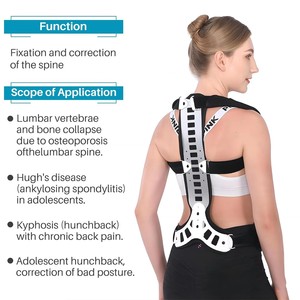 Cinturón de Soporte Espinal Rígido para Cifosis Metálica y <span class=keywords><strong>Fractura</strong></span> por Compresión <span class=keywords><strong>Vertebral</strong></span>, Corrector de Postura Ajustable, Soporte Lumbar - Product Image 6