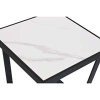 Table d'appoint en métal et céramique 50x50x50cm 10:15cm