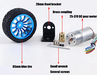 JGA25-370DC 12V véhicule moteurs à engrenages Robot pièces avec 65mm roue Kit ensemble électroménager encodeur moteurs à engrenages pour jouet voiture Robot