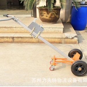 Oil Drum <b>Transport</b> Trolley 200kg 2 Wheels Steel Industrial Use Blue Powder Coated - Product Image 2