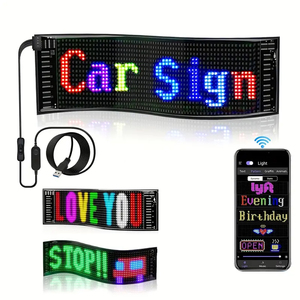 5V lập trình ứng dụng + điều khiển từ xa mới đầy đủ màu sắc cửa sổ xe dẫn di chuyển tin nhắn hiển thị bảng màn hình dấu hiệu Xe ma trận - Product Image 1