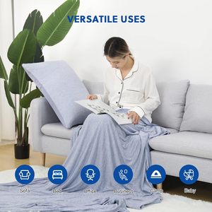 Chăn làm mát nhẹ, thoáng khí, hai mặt, dành cho người hay nóng, làm mát nâng cao, dệt kim 100% <span class=keywords><strong>polyester</strong></span>, dùng cho giường/ghế sofa - Product Image 3
