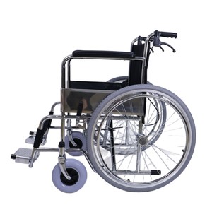 Fauteuil roulant pliant léger avec frein arrière pour personnes âgées et handicapées, aide à la mobilité manuelle à quatre roues - Product Image 4