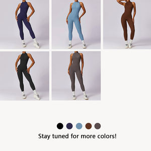 Yoke الأكثر مبيعًا للنساء مثير مجوف من الخلف منحني خطوط منظمة مع سحاب الفتيات بدلة جسم للنساء بذلة - Product Image 4