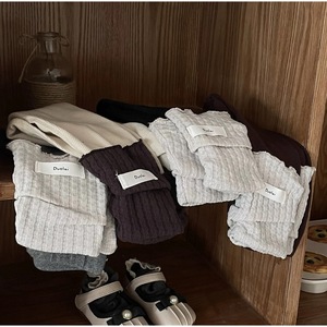 Tongxingyuan <b>Girls</b> Patchwork <b>Leggings</b> Gray Black Apricot Cotton Knitted Spring Autumn Pants - Product Image 2