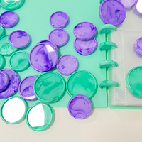 Anneaux de reliure RINGNOTE 38 mm en plastique marbré, 1,5 pouce, lot de 1000, pour carnets et agendas à reliure disque