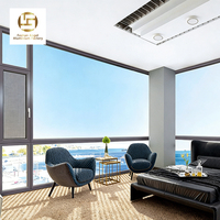 Ventana Abatible de Aleación de Aluminio, Vidrio Triple Aislante Ignífugo, Diseño Contemporáneo para Cocina, Hotel, Retrofit, Fácil Instalación