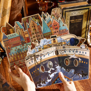 Lot de 4 autocollants décoratifs 3D scéniques, série Eternal Night Sea Endless Curse, amusants, anti-stress, pour les fêtes - Product Image 3