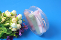 Sac à cosmétiques rond Transparent en PVC avec LOGO personnalisé, étui de rangement de rouge à lèvres de beauté pour femmes avec organisateur de maquillage Transparent à fermeture éclair